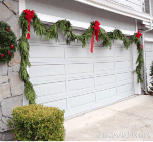 Garage door holiday decorations